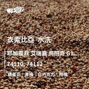 NY22139 衣索比亞 耶加雪菲 艾瑞嘉 烏班奇處理廠 G1 精品咖啡生豆